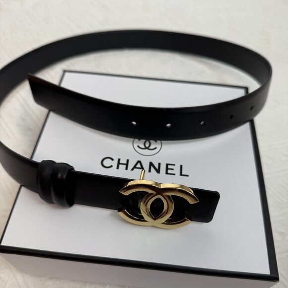 Chanel Black Leather Belt - Picture 2 of 7